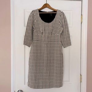Ann Taylor Sheath Gingham Print Dress size 2P